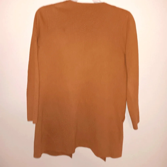 J.crew factory women's open cardigan sweater size S tan brown  with pock… - Picture 2 of 5